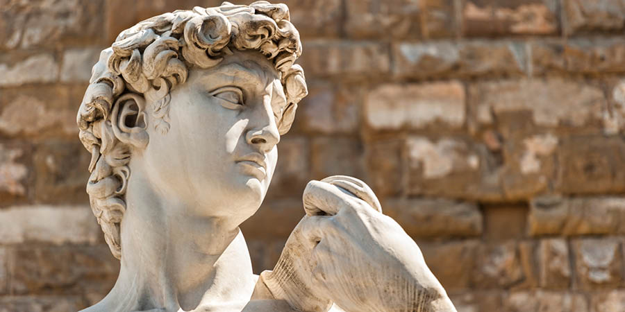 Gazing upon Michelangelo’s David in Florence